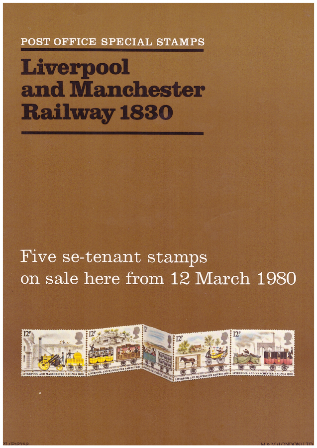 (image for) 1980 Liverpool & Manchester Railway Post Office A4 poster. PL(P) 2752.